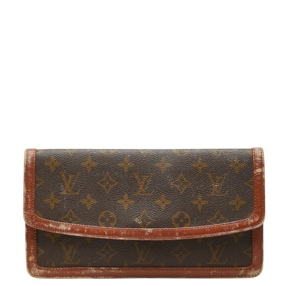 Louis Vuitton Monogram Pochette Dame PM Second Bag/Clutch Bag M51812 Brown Le...
